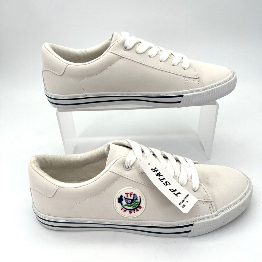 TF Star Womens Sneakers Size 9 White Fashion Lace Up Brand New TF19042 *READ* - Picture 2 of 12